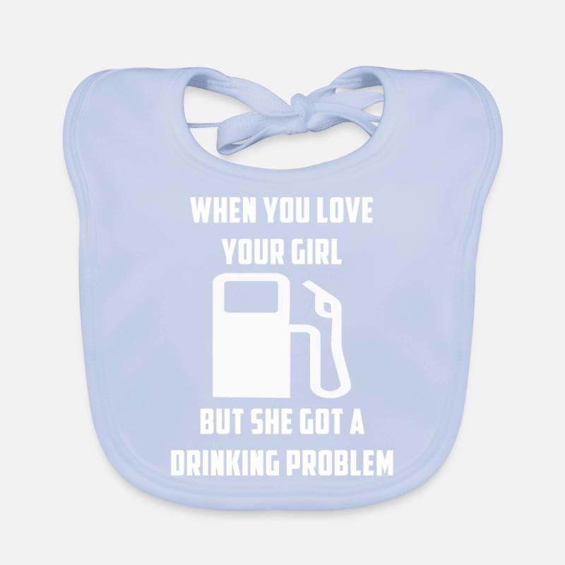 Drinking Problem Lustige Auto Sprüche Tuning Love Baby Bio-Lätzchen