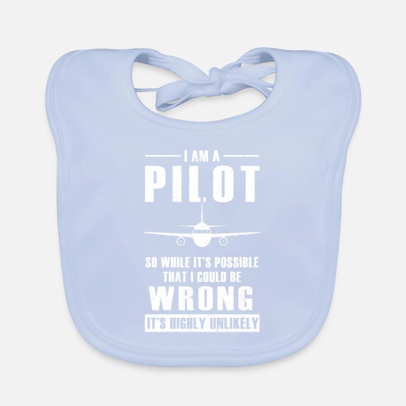 I am a pilot pilot gift Organic Baby Bibs