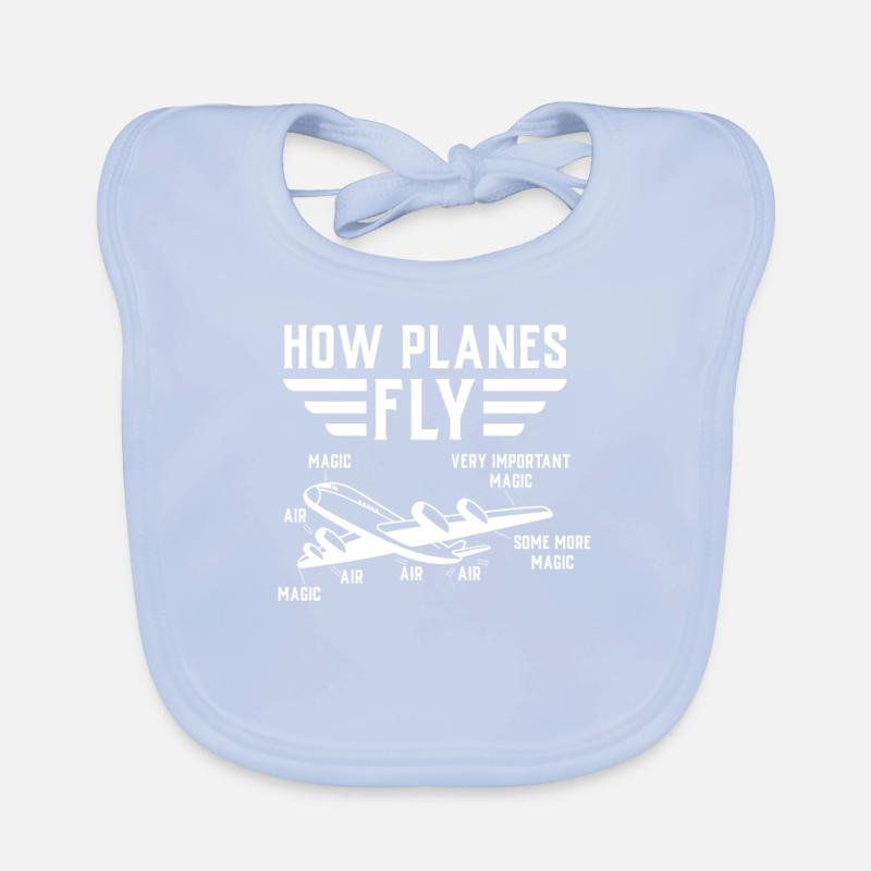 How planes fly Organic Baby Bibs