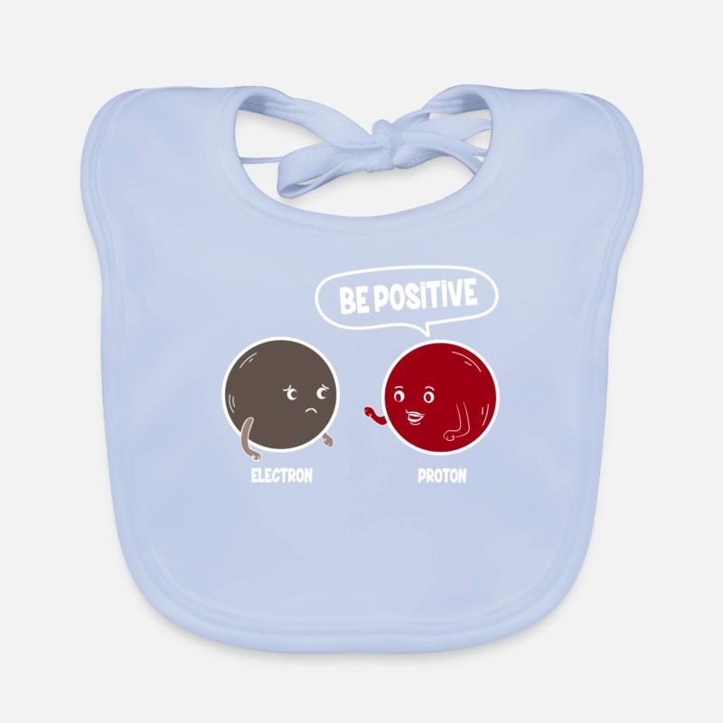 Proton Electron Be Positive - Soyez positif Bavoir bio Bébé