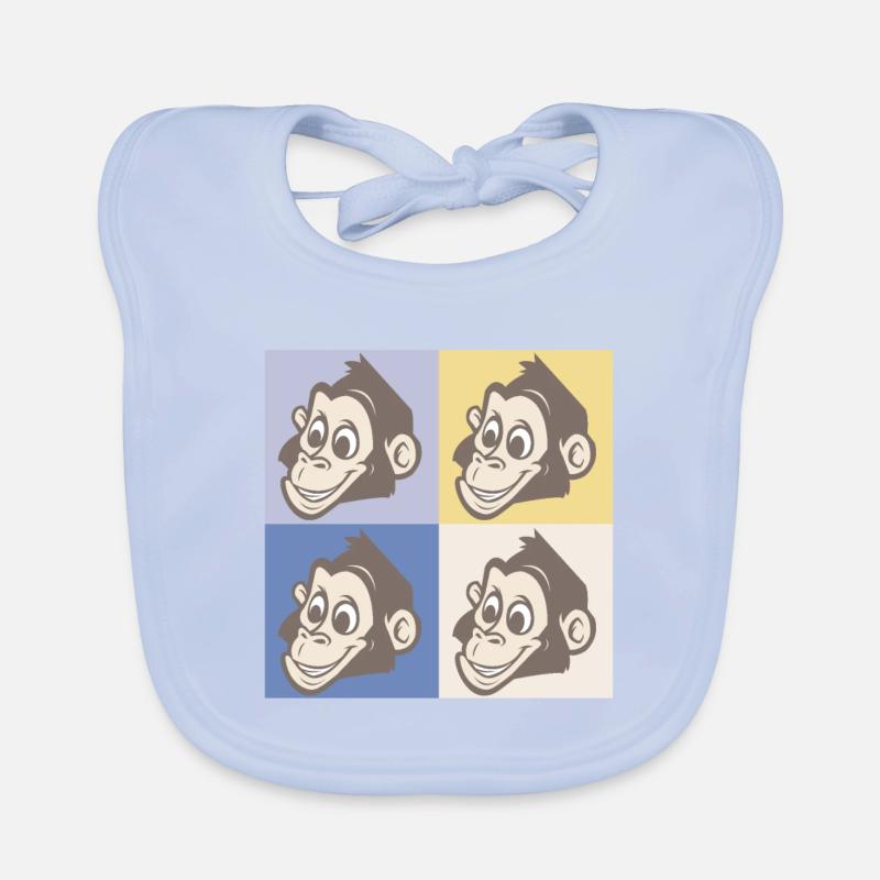 Pop Art Affe Baby Bio-Lätzchen
