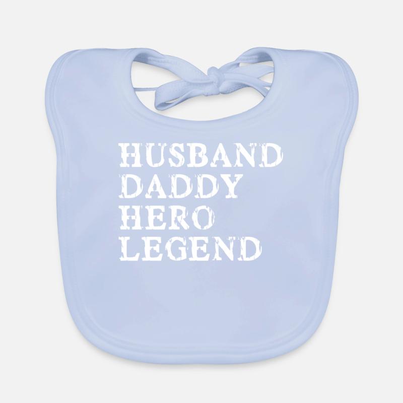 Husband father hero legend Organic Baby Bibs