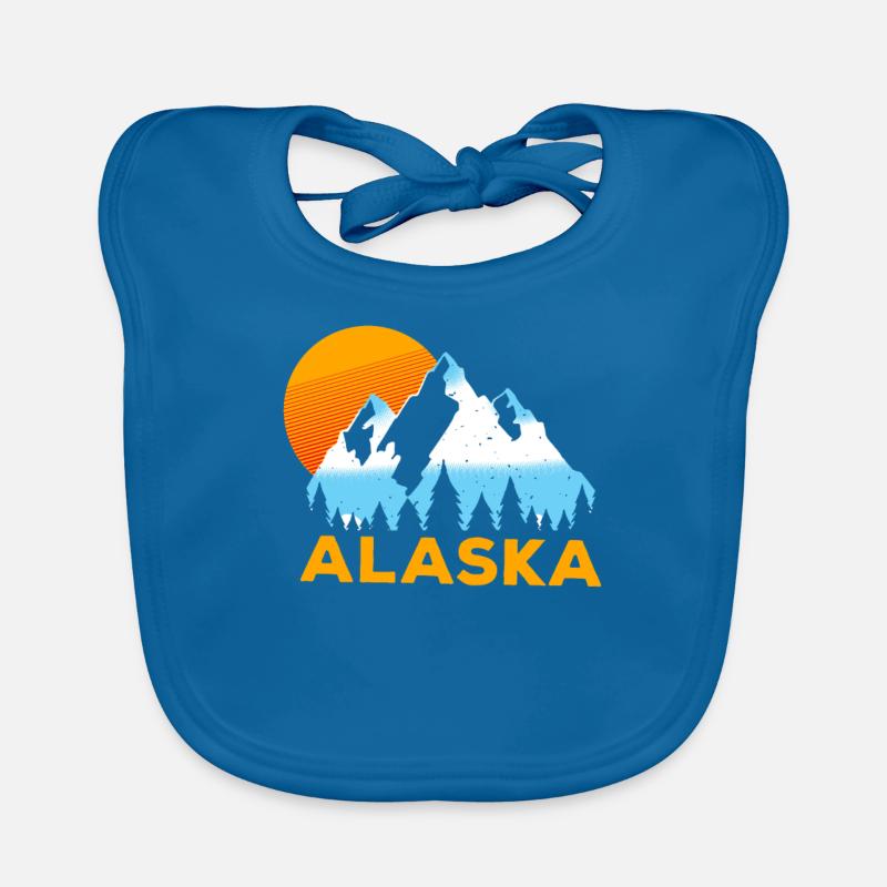 Alaska Eis Berge Schnee Retro Baby Bio-Lätzchen