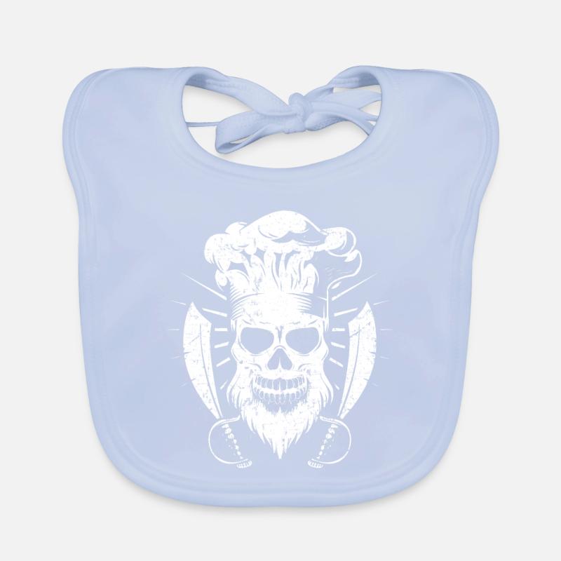 Culinary Skull Chef Restaurant Cook Gift Baby Bio-Lätzchen