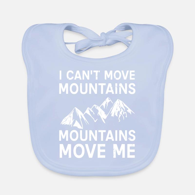Mountains movement saying climbing panorama summit Organic Baby Bibs