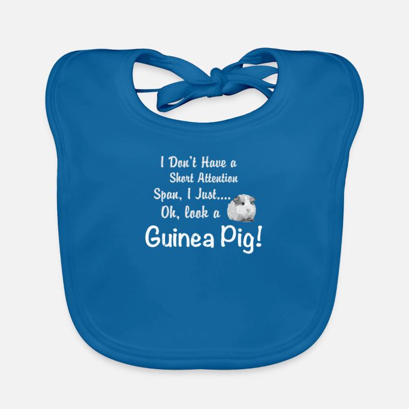 Funny Guinea Pig Short Attention Span Organic Baby Bibs
