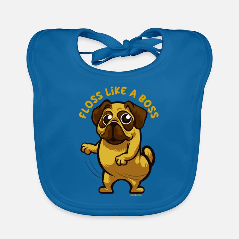 Pug floss dance gift Organic Baby Bibs
