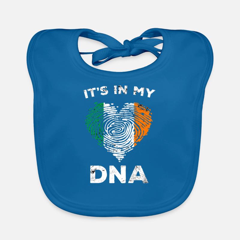 Drapeau de l'Irlande drapeau de l'Irlande empreinte de coeur Bavoir bio Bébé
