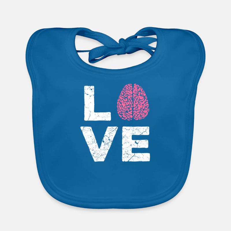 IQ brain intelligence knowledge learning teacher Organic Baby Bibs
