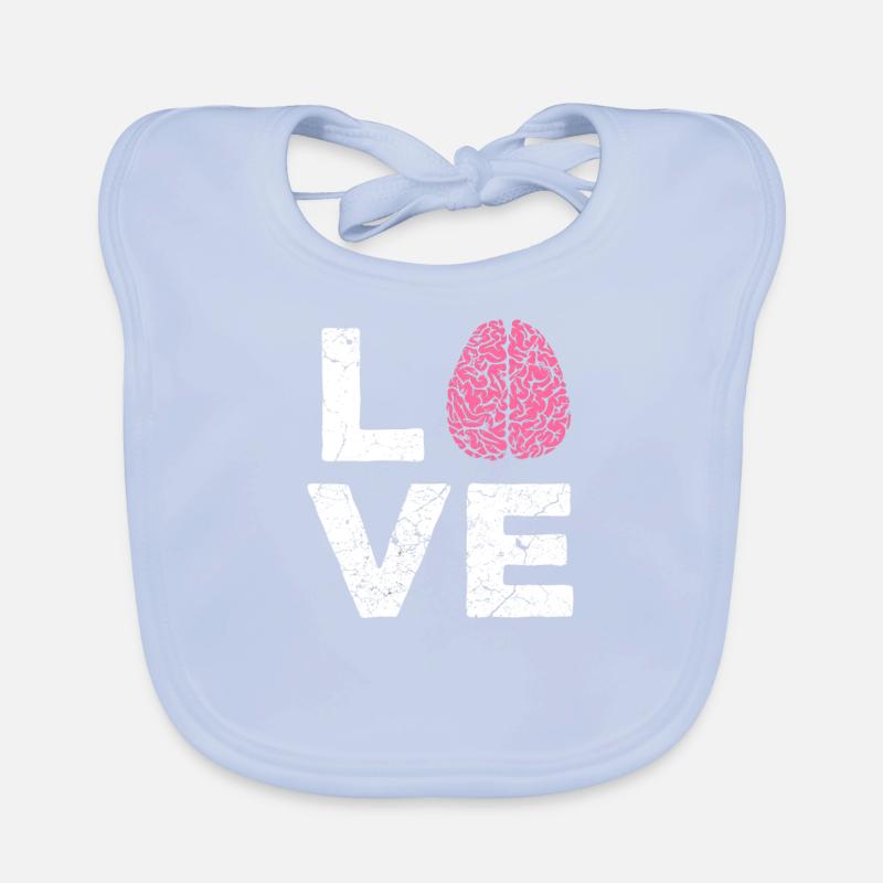IQ brain intelligence knowledge learning teacher Organic Baby Bibs