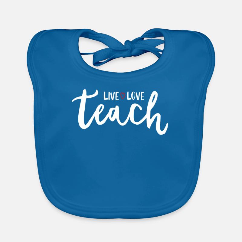 Lehrer Geschenk Bildung Schule Sprüche Lehramt Baby Bio-Lätzchen