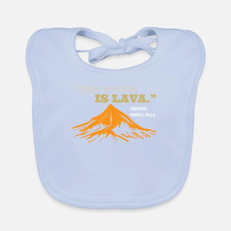 Le sol est la lave Pompéi Bavoir bio Bébé