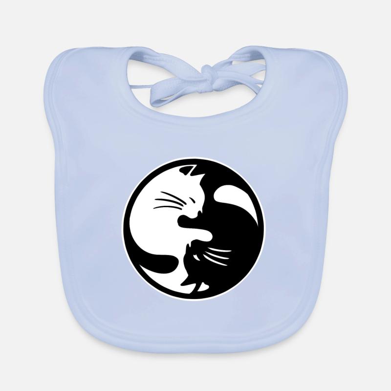 Ying Yang cat Organic Baby Bibs