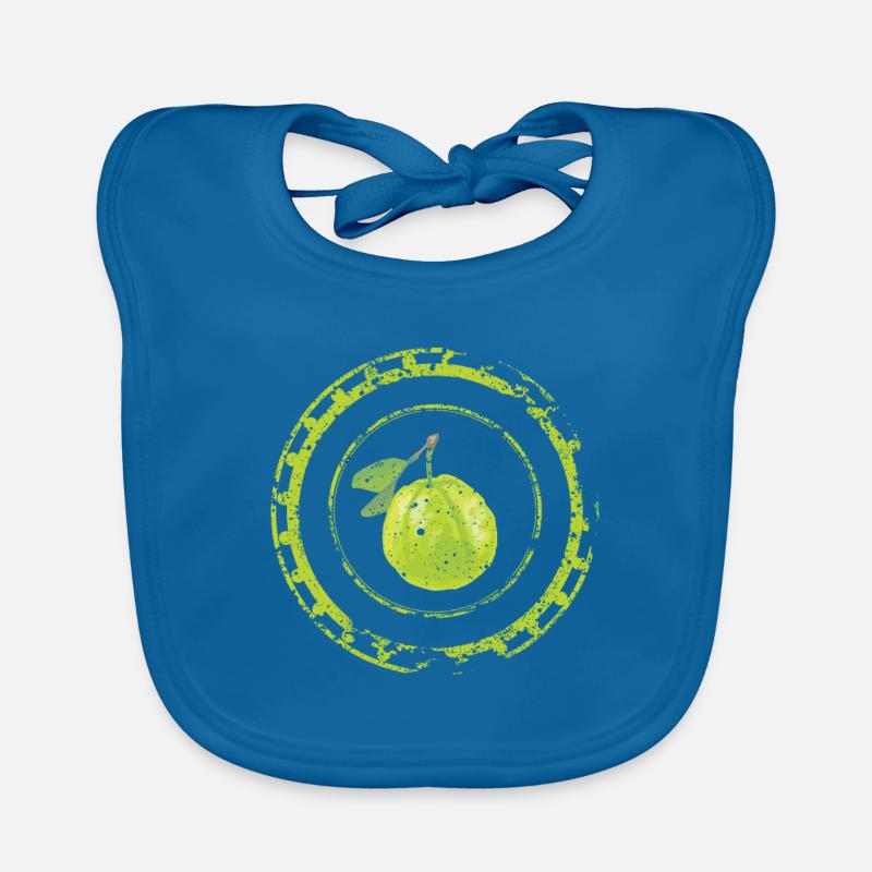 Guava fruit art gift Organic Baby Bibs