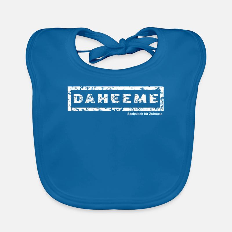 Daheeme - Saxon pour la maison - Bavoir bio Bébé - bleu paon