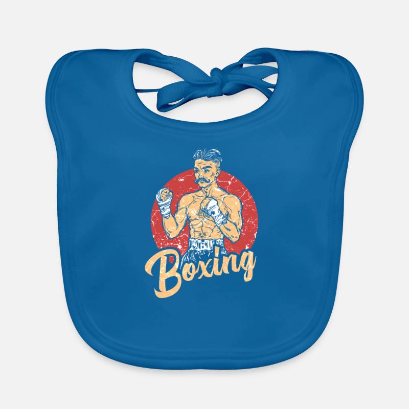 Gants de boxe Knock Out Dire rétro Bavoir bio Bébé