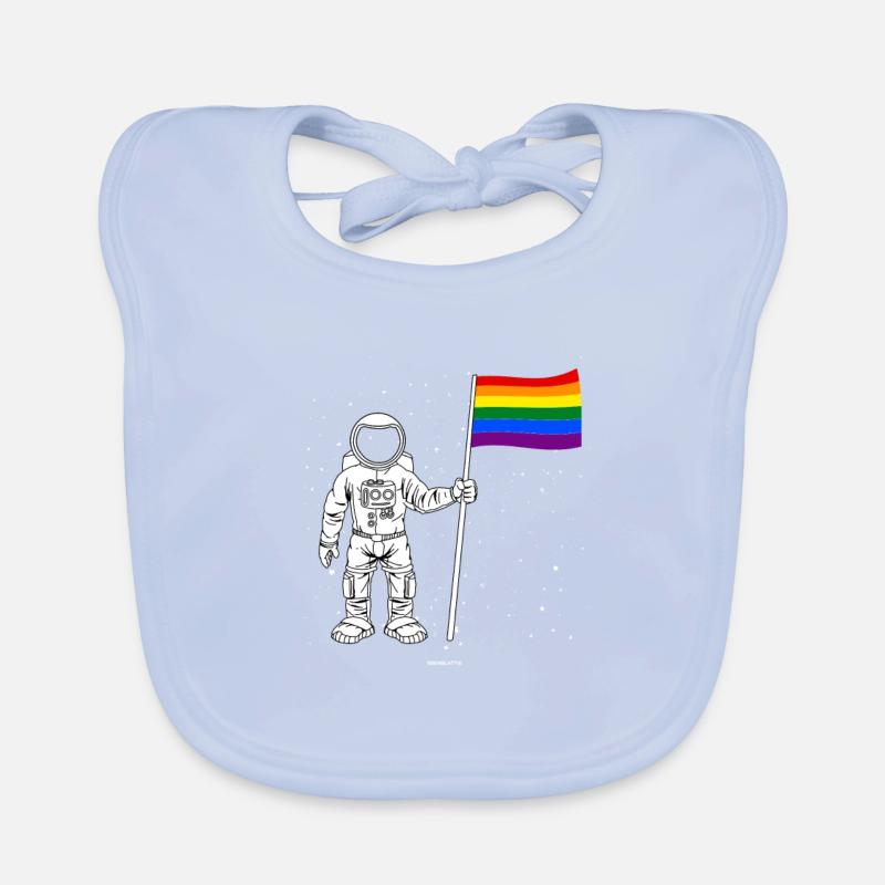 Astronauten-LGBT-Geschenk Baby Bio-Lätzchen