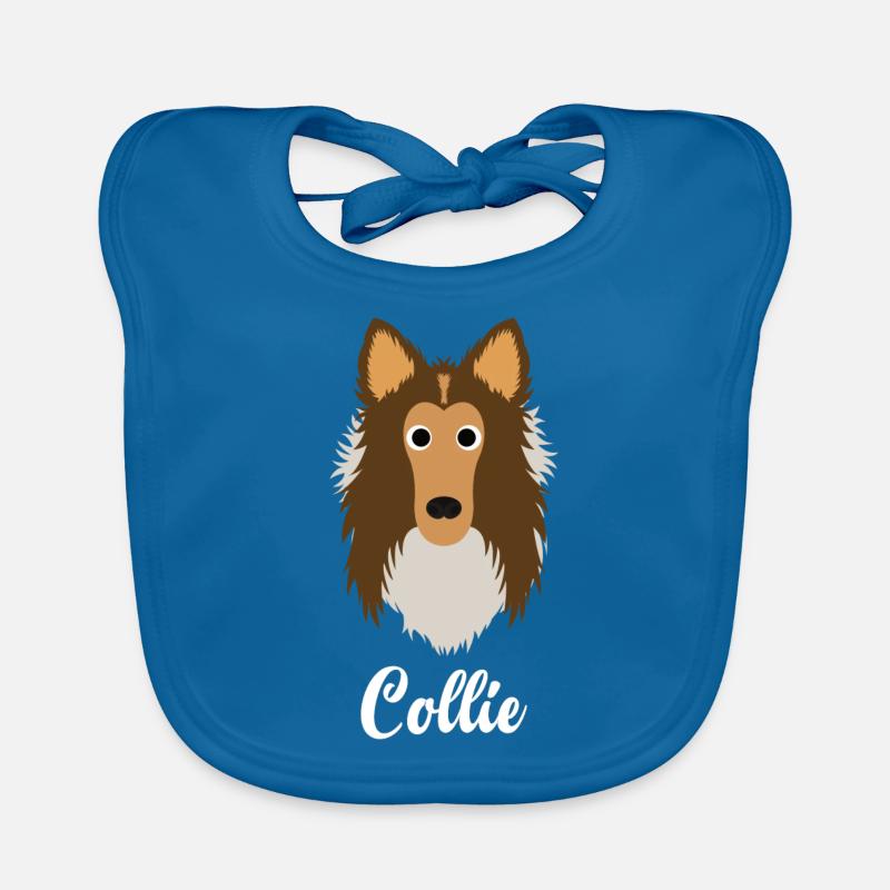 Collie - Rough Collie Organic Baby Bibs