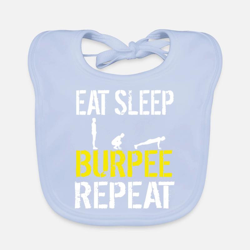Funny Burpees Workout Obstacle Course Race Bootcamp Organic Baby Bibs