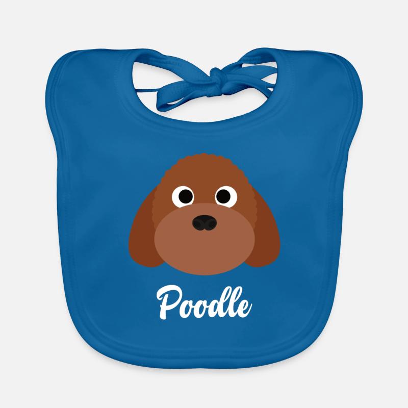 Poodle - Miniature Poodle Organic Baby Bibs