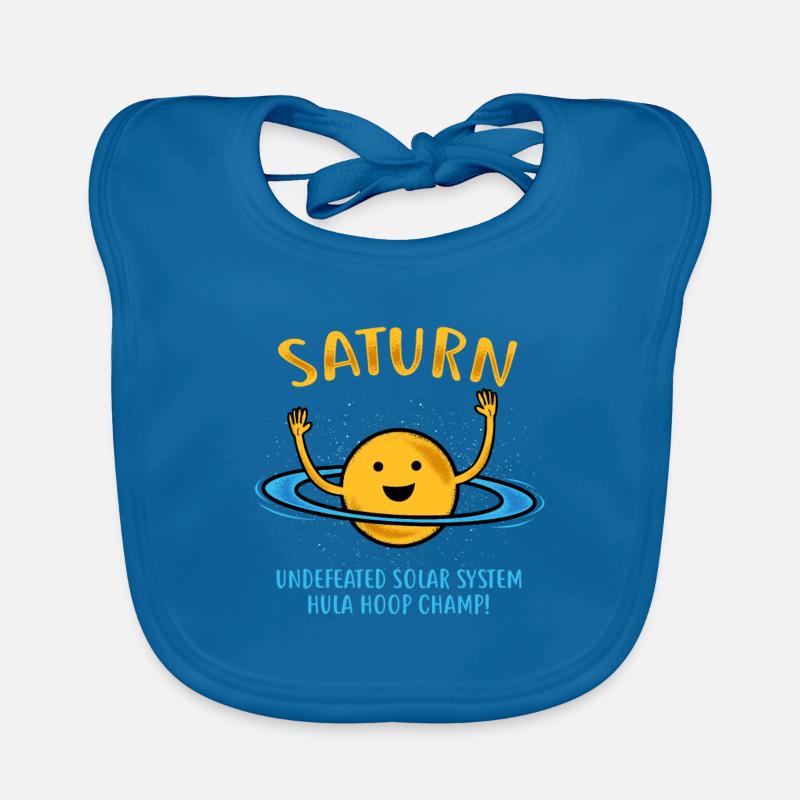 funny Saturn gift Organic Baby Bibs