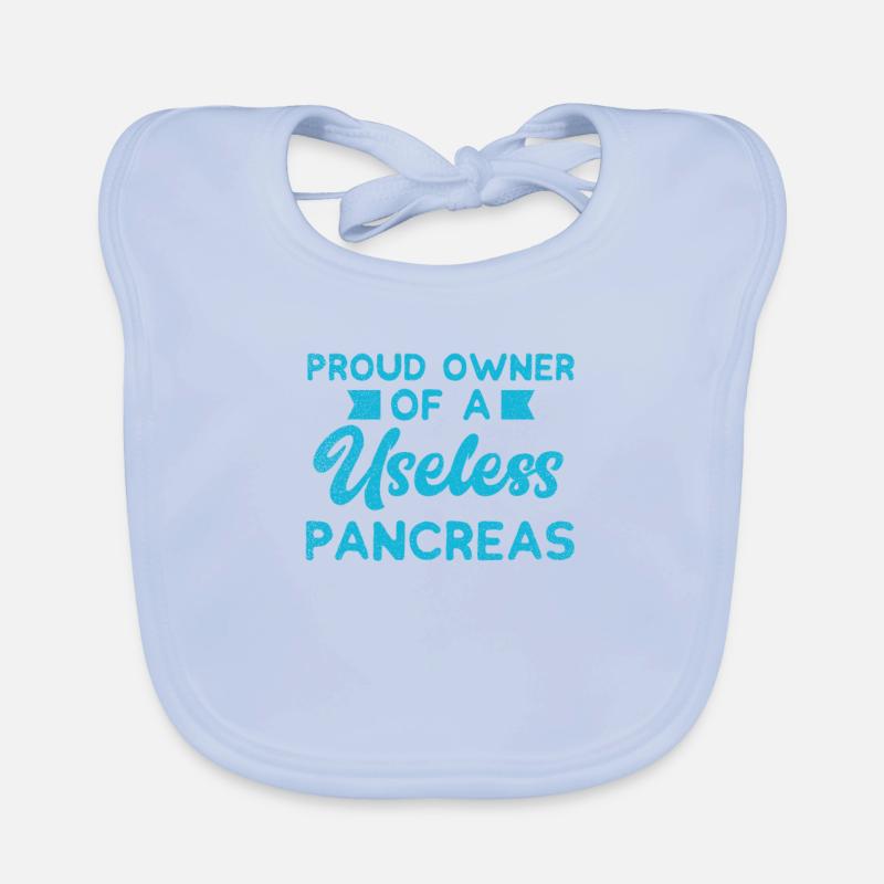 Wertvolle Pankreas Quiet Typ 1 und Typ 2 Geschenk Baby Bio-Lätzchen