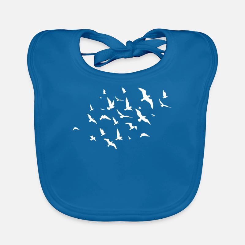 Vögel Vogelschwarm fliegen Schwarm Vogel Geschenk Baby Bio-Lätzchen