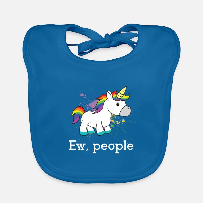 Ew Menschen Einhorn Baby Bio-Lätzchen