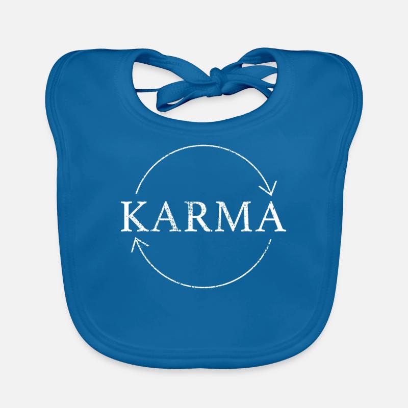 karma - Bavoir bio Bébé - bleu paon