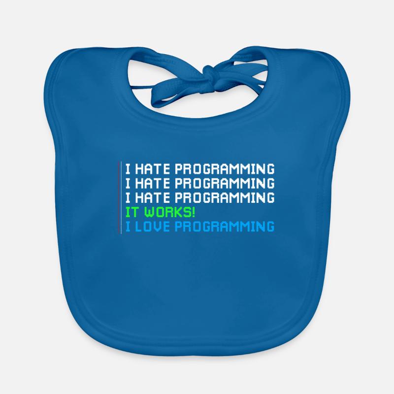 Funny I Hate Love Programming Gift Shirt Baby Bio-Lätzchen