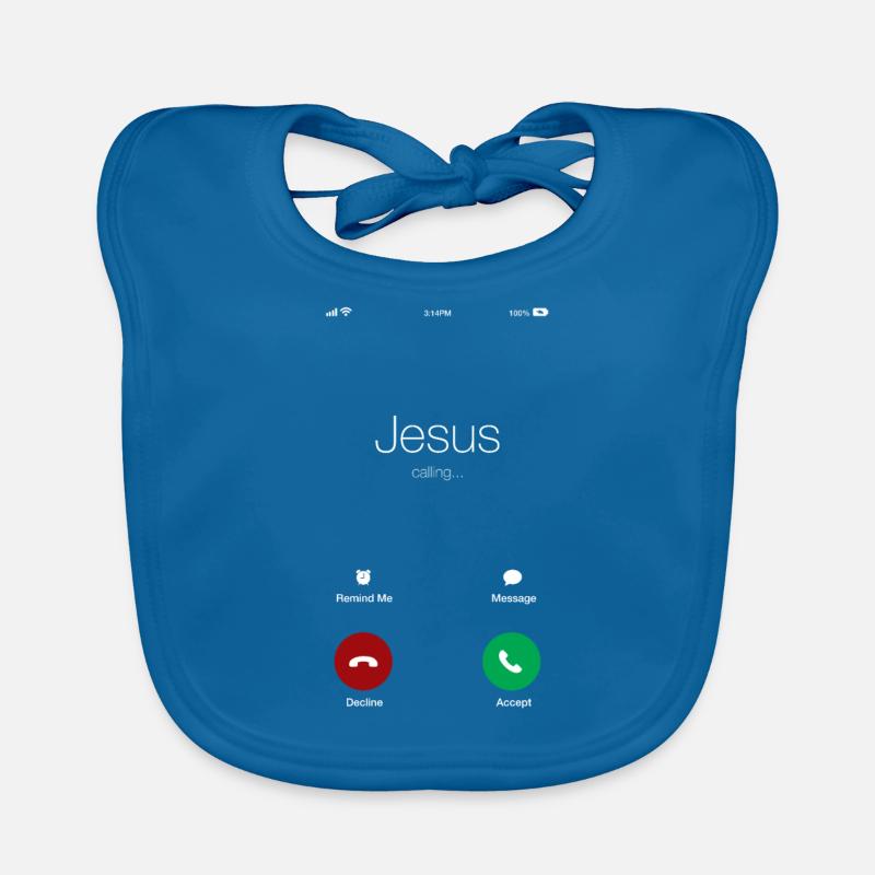 Jesus Is Calling Gott Ruft Religion Bibel Geschenk Baby Bio-Lätzchen