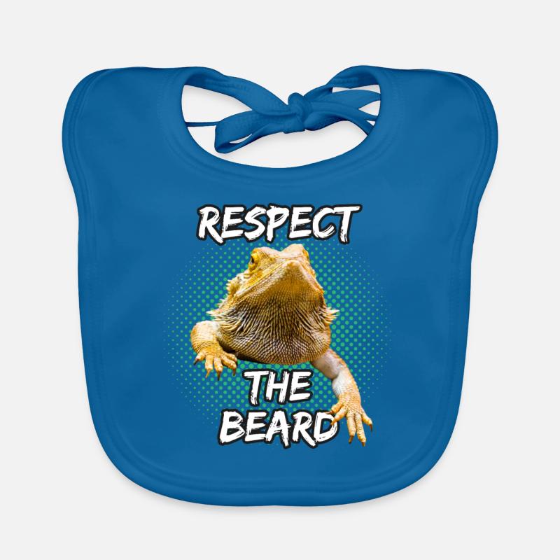 Respect The Beard Bearded Dragon Bartagame Echse Baby Bio-Lätzchen