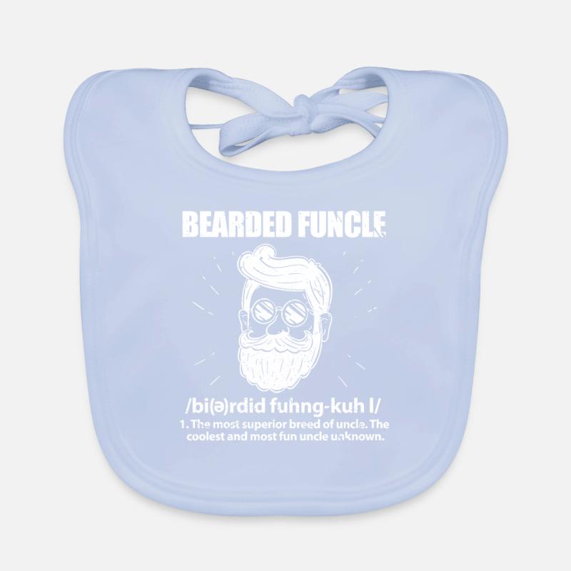 Uncle Funcle beard hipster nephew niece gift Organic Baby Bibs