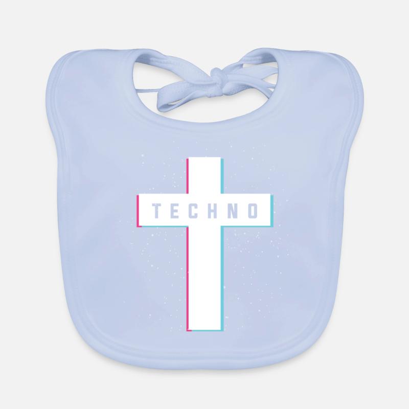 Techno Cross Rave 3D Bavoir bio Bébé