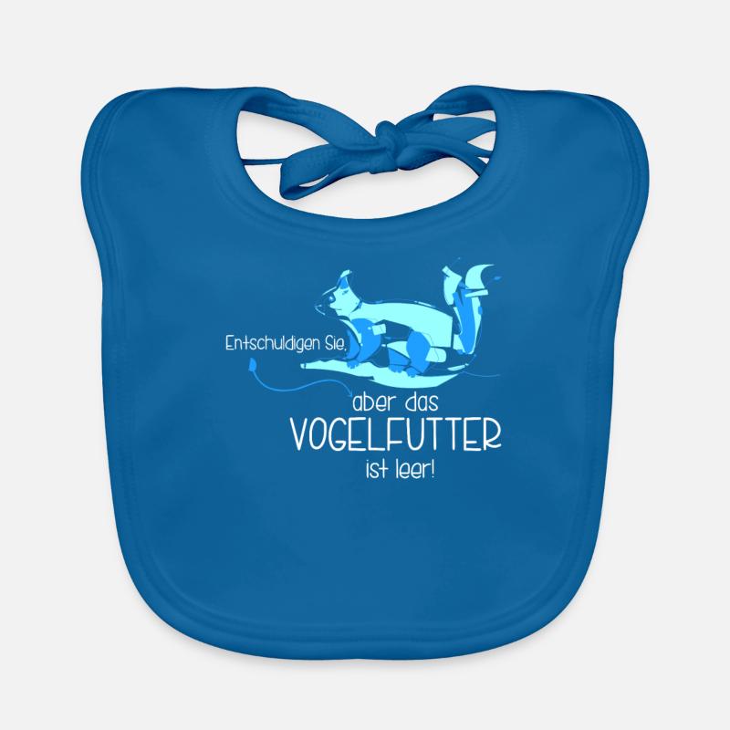 Eichhörnchen Eichhörnchen - Baby Bio-Lätzchen - Pfauenblau