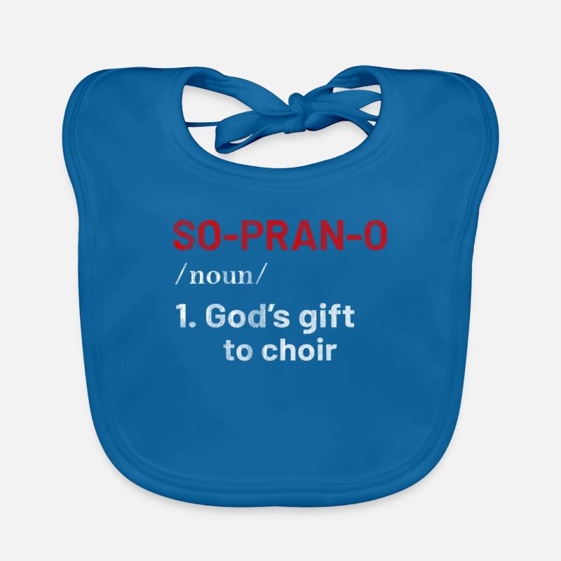 Voix soprano - Bavoir bio Bébé - bleu paon