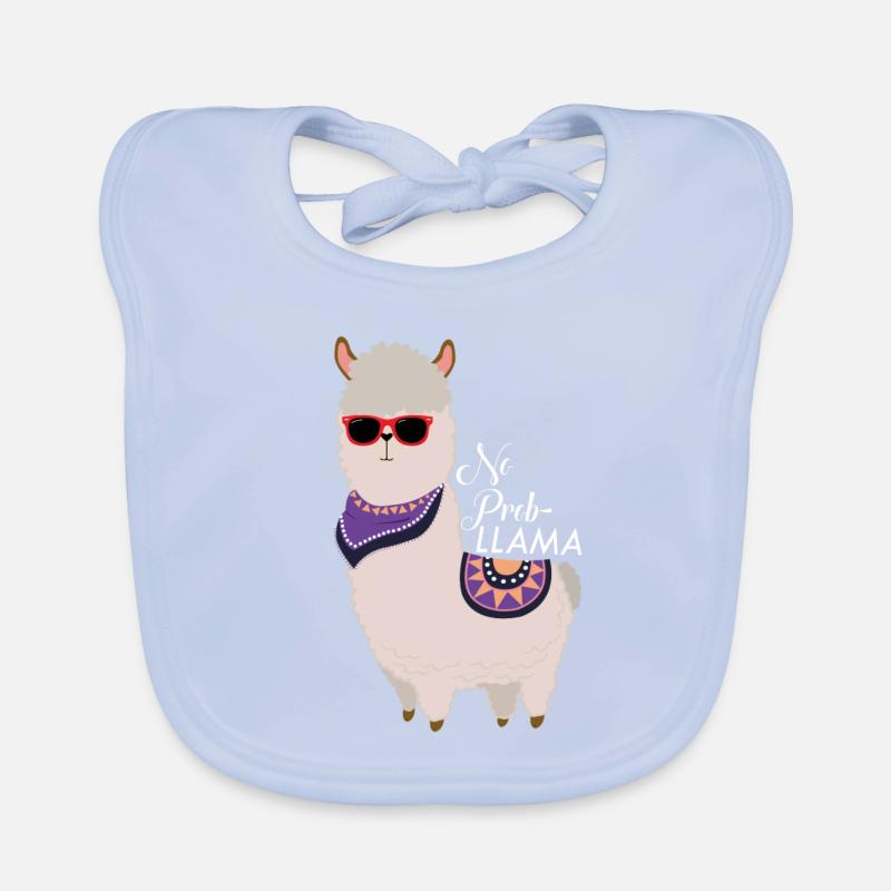 No problem - Cool alpaca llama Organic Baby Bibs