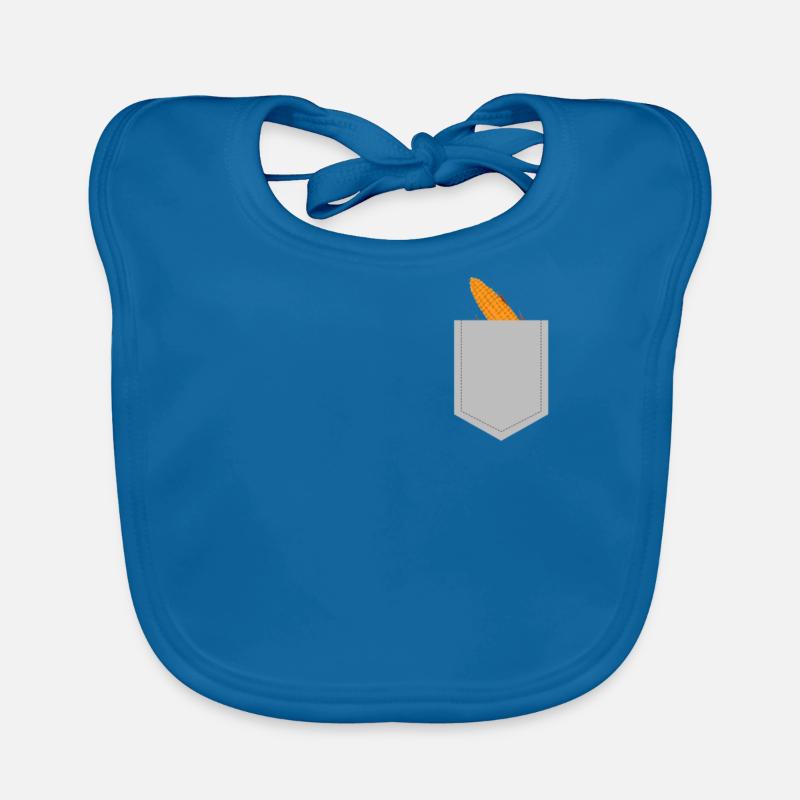 Corn Pocket Funny Corn Corn Cob Design Organic Baby Bibs