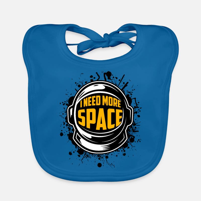 I need more Space - Baby Bio-Lätzchen - Pfauenblau