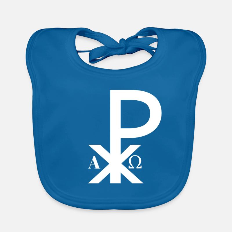 Chi Rho Christusmonogramm Priester Diakon Geschenk Baby Bio-Lätzchen