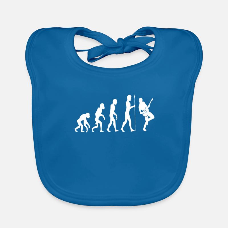 Evolution guitar guitarist gift idea Organic Baby Bibs