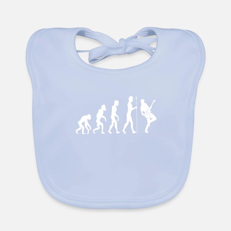 Evolution guitar guitarist gift idea Organic Baby Bibs
