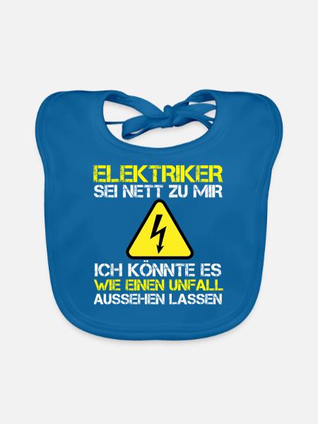 Elektriker - Baby Bio-Lätzchen - Pfauenblau