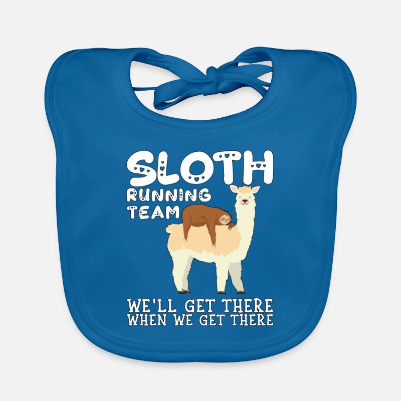 Lama Sloth Running Team Sarcasm Sarcastic Bavoir bio Bébé