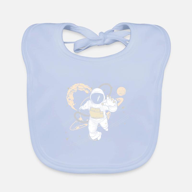 Outer Space Astronaut Planets Aircrafts Galaxy Organic Baby Bibs