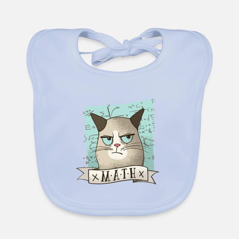 Math tutoring cat teacher tshirt gift Organic Baby Bibs