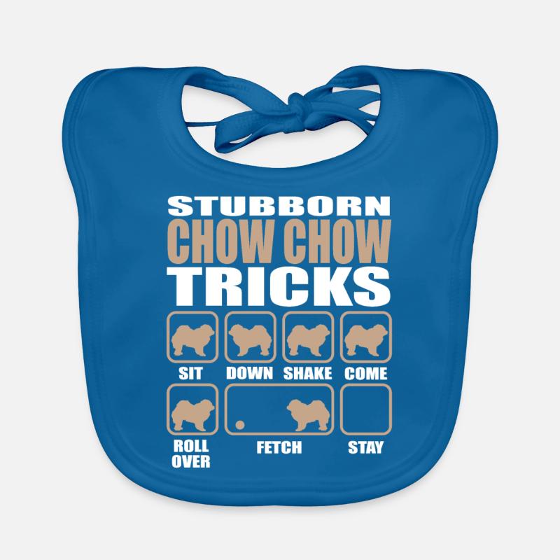 Hartnäckiger Chow-Chow-Trick-Design Baby Bio-Lätzchen