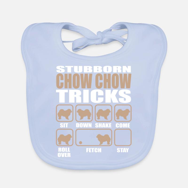 Hartnäckiger Chow-Chow-Trick-Design Baby Bio-Lätzchen