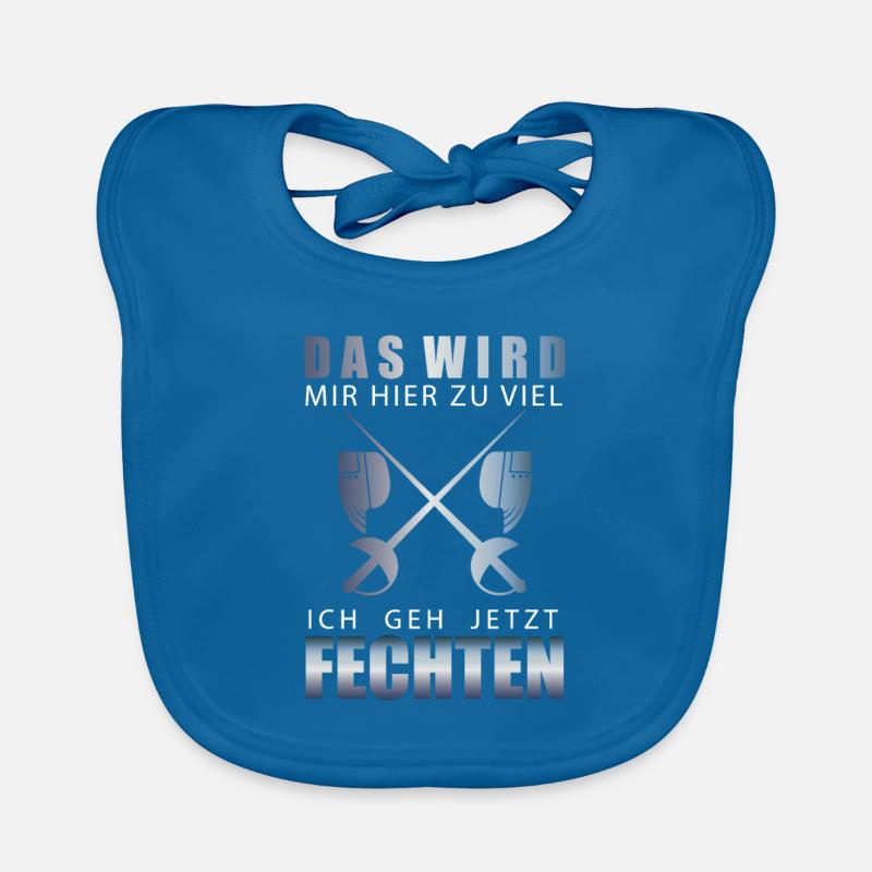 Fechten - Baby Bio-Lätzchen - Pfauenblau
