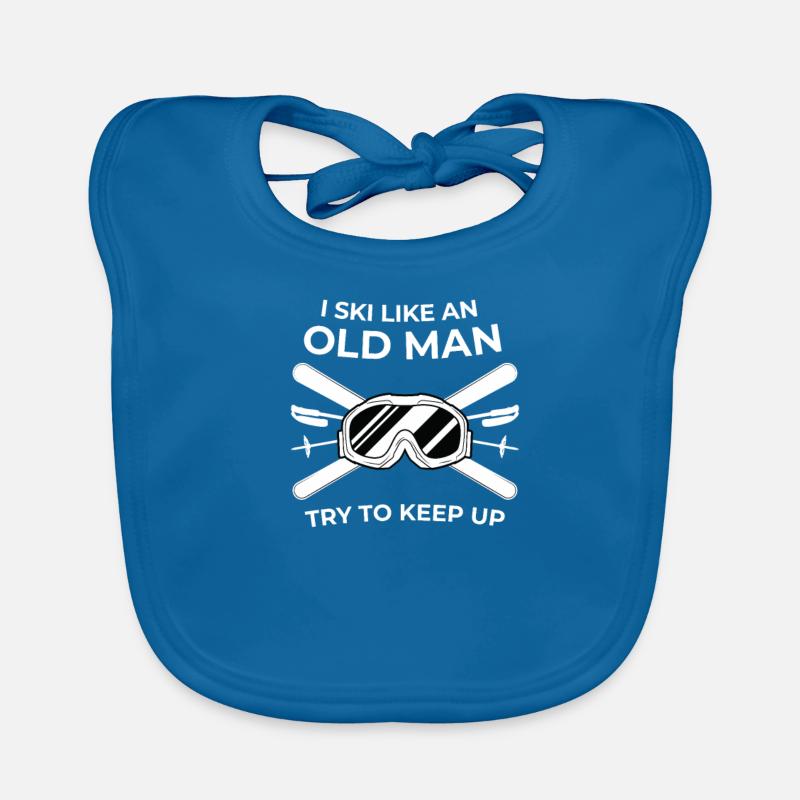 I Ski Like An Old Man Try To Keep Up Wintersport Baby Bio-Lätzchen